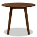 Baxton Studio Ela Modern and Contemporary Walnut Brown Finished 35-Inch-Wide Round Wood Dining Table - BSORH7230T-Walnut-35-IN-DT