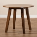 Baxton Studio Ela Modern and Contemporary Walnut Brown Finished 35-Inch-Wide Round Wood Dining Table - BSORH7230T-Walnut-35-IN-DT