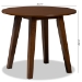 Baxton Studio Ela Modern and Contemporary Walnut Brown Finished 35-Inch-Wide Round Wood Dining Table - BSORH7230T-Walnut-35-IN-DT