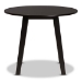 Baxton Studio Ela Modern and Contemporary Dark Brown Finished 35-Inch-Wide Round Wood Dining Table - BSORH7230T-Dark Brown-35-IN-DT