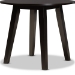 Baxton Studio Ela Modern and Contemporary Dark Brown Finished 35-Inch-Wide Round Wood Dining Table - BSORH7230T-Dark Brown-35-IN-DT