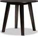 Baxton Studio Ela Modern and Contemporary Dark Brown Finished 35-Inch-Wide Round Wood Dining Table - BSORH7230T-Dark Brown-35-IN-DT