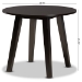 Baxton Studio Ela Modern and Contemporary Dark Brown Finished 35-Inch-Wide Round Wood Dining Table - BSORH7230T-Dark Brown-35-IN-DT