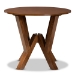 Baxton Studio Irene Modern and Contemporary Walnut Brown Finished 35-Inch-Wide Round Wood Dining Table - BSORH7231T-Walnut-35-IN-DT