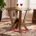 Baxton Studio Irene Modern and Contemporary Walnut Brown Finished 35-Inch-Wide Round Wood Dining Table - BSORH7231T-Walnut-35-IN-DT