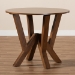Baxton Studio Irene Modern and Contemporary Walnut Brown Finished 35-Inch-Wide Round Wood Dining Table - BSORH7231T-Walnut-35-IN-DT