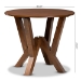 Baxton Studio Irene Modern and Contemporary Walnut Brown Finished 35-Inch-Wide Round Wood Dining Table - BSORH7231T-Walnut-35-IN-DT