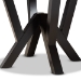 Baxton Studio Irene Modern and Contemporary Dark Brown Finished 35-Inch-Wide Round Wood Dining Table - BSORH7231T-Dark Brown-35-IN-DT