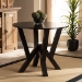 Baxton Studio Irene Modern and Contemporary Dark Brown Finished 35-Inch-Wide Round Wood Dining Table - BSORH7231T-Dark Brown-35-IN-DT