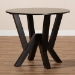 Baxton Studio Irene Modern and Contemporary Dark Brown Finished 35-Inch-Wide Round Wood Dining Table - BSORH7231T-Dark Brown-35-IN-DT
