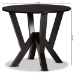 Baxton Studio Irene Modern and Contemporary Dark Brown Finished 35-Inch-Wide Round Wood Dining Table - BSORH7231T-Dark Brown-35-IN-DT