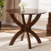 Baxton Studio Tilde Modern and Contemporary Walnut Brown Finished 35-Inch-Wide Round Wood Dining Table - BSORH7232T-Walnut-35-IN-DT
