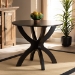 Baxton Studio Tilde Modern and Contemporary Dark Brown Finished 35-Inch-Wide Round Wood Dining Table - BSORH7232T-Dark Brown-35-IN-DT