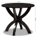 Baxton Studio Tilde Modern and Contemporary Dark Brown Finished 35-Inch-Wide Round Wood Dining Table - BSORH7232T-Dark Brown-35-IN-DT