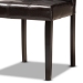 Baxton Studio Vida Modern and Contemporary Dark Brown Faux Leather Upholstered and Dark Brown Finished Wood 5-Piece Dining Set - BSOVida-Dark Brown-5PC Dining Set