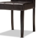 Baxton Studio Elira Modern and Contemporary Dark Brown Faux Leather Upholstered and Dark Brown Finished Wood 5-Piece Dining Set - BSOElira-Dark Brown-5PC Dining Set