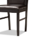 Baxton Studio Ancel Modern and Contemporary Dark Brown Faux Leather Upholstered and Dark Brown Finished Wood 5-Piece Dining Set - BSOAncel-Dark Brown-5PC Dining Set