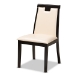 Baxton Studio Ryan Modern and Contemporary Beige Faux Leather Upholstered and Dark Brown Finished Wood 5-Piece Dining Set - BSORyan-Dark Brown/Beige-5PC Dining Set