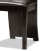 Baxton Studio Sorley Modern and Contemporary Dark Brown Faux Leather Upholstered and Dark Brown Finished Wood 5-Piece Dining Set - BSOSorley-Dark Brown-5PC Dining Set