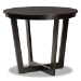 Baxton Studio Nellie Modern and Contemporary Sand Fabric Upholstered and Dark Brown Finished Wood 5-Piece Dining Set - BSONellie-Sand/Dark Brown-5PC Dining Set
