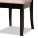 Baxton Studio Nellie Modern and Contemporary Sand Fabric Upholstered and Dark Brown Finished Wood 5-Piece Dining Set - BSONellie-Sand/Dark Brown-5PC Dining Set