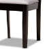 Baxton Studio Lilly Modern and Contemporary Grey Fabric Upholstered and Dark Brown Finished Wood 5-Piece Dining Set - BSOLilly-Grey/Dark Brown-5PC Dining Set