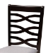 Baxton Studio Leda Modern and Contemporary Grey Fabric Upholstered and Dark Brown Finished Wood 5-Piece Dining Set - BSOLeda-Grey/Dark Brown-5PC Dining Set