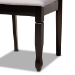 Baxton Studio Leda Modern and Contemporary Grey Fabric Upholstered and Dark Brown Finished Wood 5-Piece Dining Set - BSOLeda-Grey/Dark Brown-5PC Dining Set