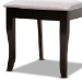 Baxton Studio Savina Modern and Contemporary Grey Fabric Upholstered and Dark Brown Finished Wood 5-Piece Dining Set - BSOSavina-Grey/Dark Brown-5PC Dining Set