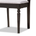 Baxton Studio Alma Modern and Contemporary Grey Fabric Upholstered and Dark Brown Finished Wood 5-Piece Dining Set - BSOAlma-Grey/Dark Brown-5PC Dining Set
