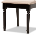 Baxton Studio Anise Modern and Contemporary Sand Fabric Upholstered and Dark Brown Finished Wood 5-Piece Dining Set - BSOAnise-Sand/Dark Brown-5PC Dining Set