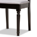 Baxton Studio Anise Modern and Contemporary Grey Fabric Upholstered and Dark Brown Finished Wood 5-Piece Dining Set - BSOAnise-Grey/Dark Brown-5PC Dining Set