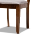 Baxton Studio Andor Modern and Contemporary Grey Fabric Upholstered and Walnut Brown Finished Wood 6-Piece Dining Set - BSORH330C-Grey/Walnut-6PC Dining Set