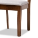 Baxton Studio Alena Modern and Contemporary Grey Fabric Upholstered and Walnut Brown Finished Wood 5-Piece Dining Set - BSOAlena-Grey/Walnut-5PC Dining Set