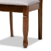 Baxton Studio Aspen Modern and Contemporary Grey Fabric Upholstered and Walnut Brown Finished Wood 5-Piece Dining Set - BSOAspen-Grey/Walnut-5PC Dining Set