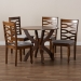Baxton Studio Aspen Modern and Contemporary Grey Fabric Upholstered and Walnut Brown Finished Wood 5-Piece Dining Set - BSOAspen-Grey/Walnut-5PC Dining Set