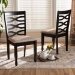 Baxton Studio Lanier Modern and Contemporary Sand Fabric Upholstered Dark Brown Finished 2-Piece Wood Dining Chair Set - BSORH318C-Sand/Dark Brown-DC-2PK