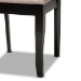 Baxton Studio Jana Modern and Contemporary Sand Fabric Upholstered and Dark Brown Finished Wood 7-Piece Dining Set - BSOJana-Sand/Dark Brown-7PC Dining Set