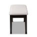 Baxton Studio Teresa Modern and Contemporary Transitional Grey Fabric Upholstered and Dark Brown Finished Wood Dining Bench - BSORH037-Grey/Dark Brown-Dining Bench