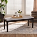 Baxton Studio Teresa Modern and Contemporary Transitional Grey Fabric Upholstered and Dark Brown Finished Wood Dining Bench - BSORH037-Grey/Dark Brown-Dining Bench