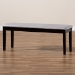 Baxton Studio Teresa Modern and Contemporary Transitional Grey Fabric Upholstered and Dark Brown Finished Wood Dining Bench - BSORH037-Grey/Dark Brown-Dining Bench