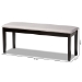 Baxton Studio Teresa Modern and Contemporary Transitional Grey Fabric Upholstered and Dark Brown Finished Wood Dining Bench - BSORH037-Grey/Dark Brown-Dining Bench