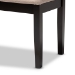 Baxton Studio Teresa Modern and Contemporary Transitional Sand Fabric Upholstered and Dark Brown Finished Wood Dining Bench - BSORH037-Sand/Dark Brown-Dining Bench