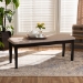 Baxton Studio Teresa Modern and Contemporary Transitional Sand Fabric Upholstered and Dark Brown Finished Wood Dining Bench - BSORH037-Sand/Dark Brown-Dining Bench