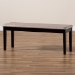 Baxton Studio Teresa Modern and Contemporary Transitional Sand Fabric Upholstered and Dark Brown Finished Wood Dining Bench - BSORH037-Sand/Dark Brown-Dining Bench
