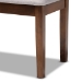 Baxton Studio Teresa Modern and Contemporary Transitional Grey Fabric Upholstered and Walnut Brown Finished Wood Dining Bench - BSORH037-Grey/Walnut-Dining Bench