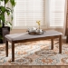 Baxton Studio Teresa Modern and Contemporary Transitional Grey Fabric Upholstered and Walnut Brown Finished Wood Dining Bench - BSORH037-Grey/Walnut-Dining Bench