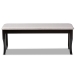 Baxton Studio Cornelie Modern and Contemporary Transitional Grey Fabric Upholstered and Dark Brown Finished Wood Dining Bench - BSORH036-Grey/Dark Brown-Dining Bench