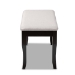 Baxton Studio Cornelie Modern and Contemporary Transitional Grey Fabric Upholstered and Dark Brown Finished Wood Dining Bench - BSORH036-Grey/Dark Brown-Dining Bench