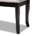 Baxton Studio Cornelie Modern and Contemporary Transitional Grey Fabric Upholstered and Dark Brown Finished Wood Dining Bench - BSORH036-Grey/Dark Brown-Dining Bench